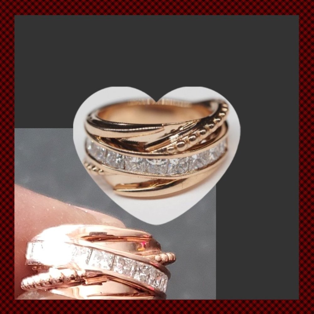 10K Rose Gold Diamond Ring